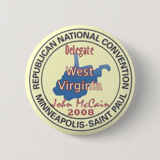 McCAIN WV RNC Knopf Button (Vorderseite)