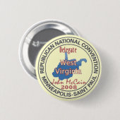 McCAIN WV RNC Knopf Button (Vorne & Hinten)