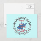 McCAIN WV RNC Postkarte (Vorne/Hinten)