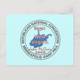 McCAIN WV RNC Postkarte