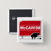 McCain-Zeichen Knopf Button (Vorne & Hinten)