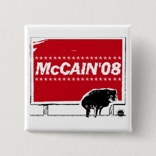 McCain-Zeichen Knopf Button