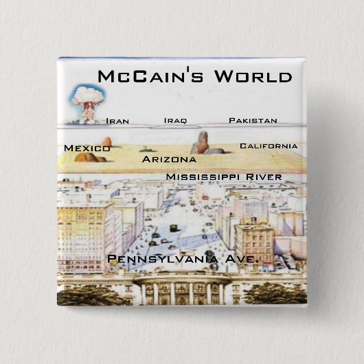 McCains Weltquadrat-Knopf Button (Vorderseite)