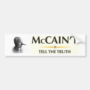 McCain't sagen die Wahrheit Autoaufkleber