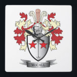 McCall-Familienwappen-Wappen Quadratische Wanduhr<br><div class="desc">McCall Familienwappen und Scottish McCall Wappen. Für Männer mit dem McCall-Nachnamen und für Frauen mit dem McCall-Nachnamen. Klicken Sie auf unseren Shop: 'McCall Familienwappen' um alle unsere Designs mit dem Namen McCall zu sehen.</div>