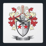McCall-Familienwappen-Wappen Quadratische Wanduhr<br><div class="desc">McCall Familienwappen und Scottish McCall Wappen. Für Männer mit dem McCall-Nachnamen und für Frauen mit dem McCall-Nachnamen. Klicken Sie auf unseren Shop: 'McCall Familienwappen' um alle unsere Designs mit dem Namen McCall zu sehen.</div>