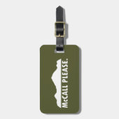 McCall Idaho Bitte Gepäckanhänger (Vorderseite vertikal)