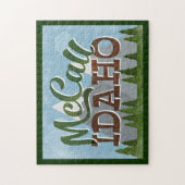 McCall Idaho Fun Retro Snowy Mountains Puzzle (Vertikal)