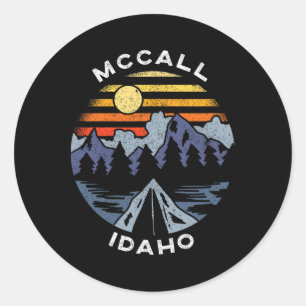 Mccall Idaho Gebirgsurlaub Camping Souvenir Runder Aufkleber