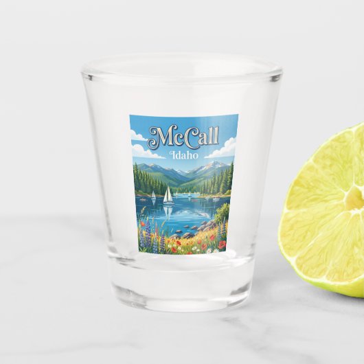 McCall Idaho Schnapsglas (Vorderseite)