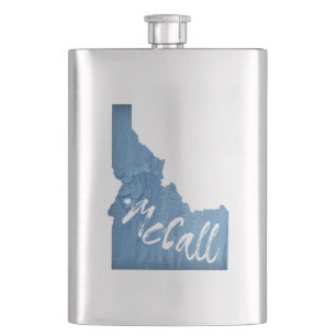 McCall Idaho Wood Grain Flachmann