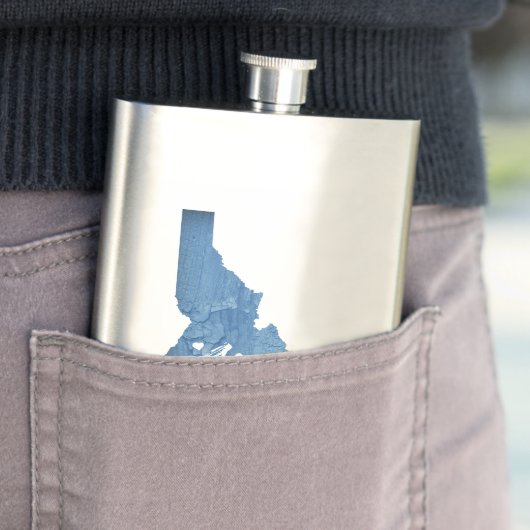 McCall Idaho Wood Grain Flachmann (Beispiel)