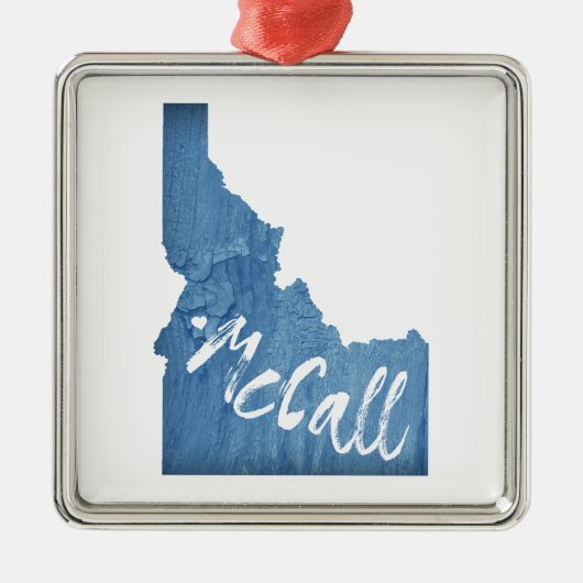 McCall Idaho Wood Grain Ornament Aus Metall (Vorne)