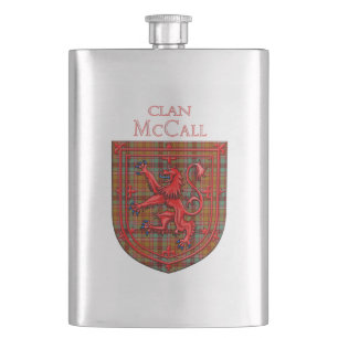 McCall Tartan Scottish Kariert Lion Rampant Flachmann