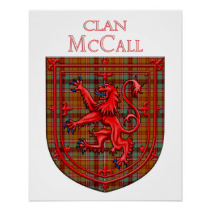 McCall Tartan Scottish Kariert Lion Rampant Poster