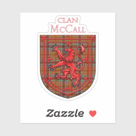 McCall Tartan Scottish Plaid Lion Rampant Aufkleber (Blatt)
