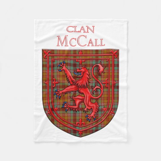 McCall Tartan Scottish Plaid Lion Rampant Fleecedecke (Vorderseite)