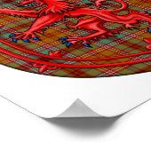 McCall Tartan Scottish Plaid Lion Rampant Poster (Ecke)