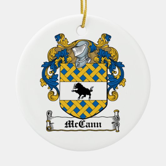 McCann Familienwappen Keramik Ornament (Vorne)