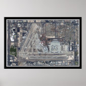 McCarran Intl Airport Las Vegas Satellitenkarte Poster (Vorne)
