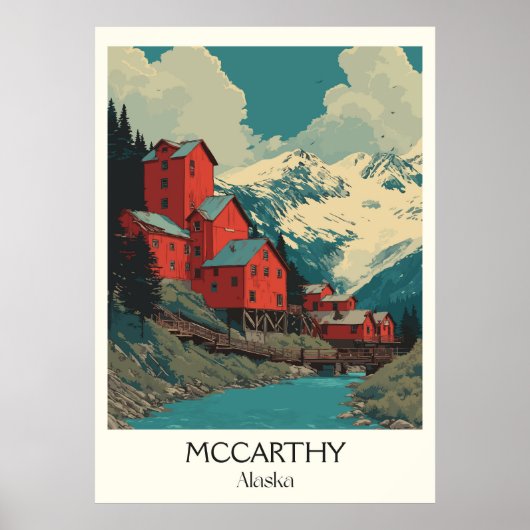 McCarthy Alaska Historic Copper Town Poster (Vorne)
