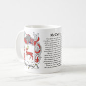 McCarthy Familien-Wappen Tasse (Vorderseite Links)