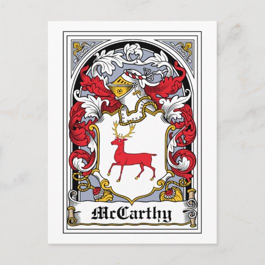 McCarthy-Familienwappen Postkarte (Vorderseite)