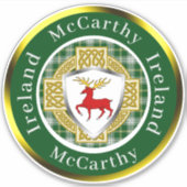 McCarthy Shield & Celtic Cross Personalisiert Aufkleber (Vorderseite)