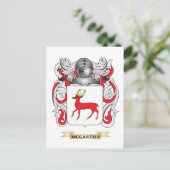 McCarthy-Wappen (Familienwappen) Postkarte (Stehend Vorderseite)