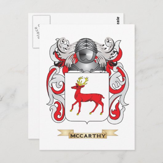McCarthy-Wappen (Familienwappen) Postkarte (Vorne/Hinten)