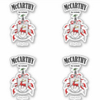 McCarthy Wappen Irish Translation & Meaning (x4)
