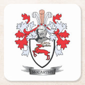 McCarthy Wappen Rechteckiger Pappuntersetzer (Vorderseite)