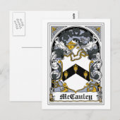 McCauley-Familienwappen Postkarte (Vorne/Hinten)