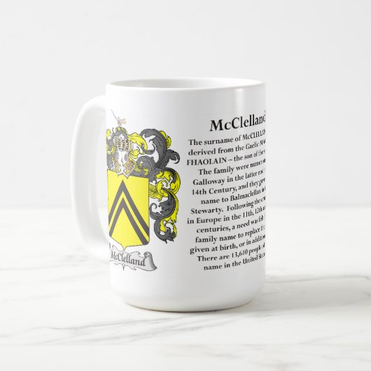 McClelland Familien-Wappen Kaffeetasse (Vorderseite Links)