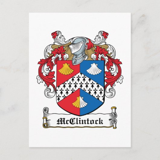 McClintock-Familienwappen Postkarte (Vorderseite)