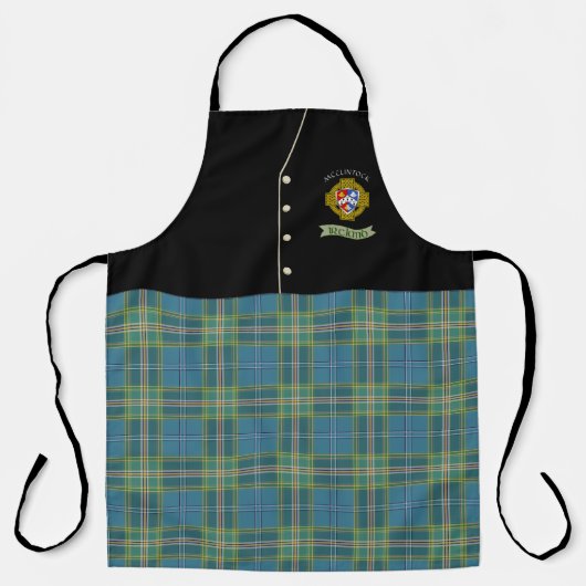 McClintock Irish Shield/Tartan Personalisiert Kilt Schürze (Vorderseite)