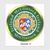 McClintock Shield & Celtic Cross Personalisiert Aufkleber (Blatt)
