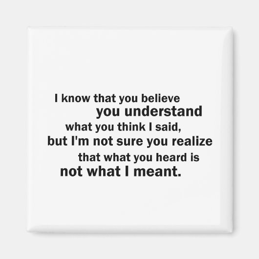 McCloskey zum Verständnis Magnet (Vorne)