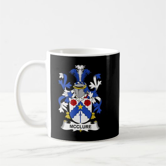 McClure Coat of Arms Familienwappen Kaffeetasse (Links)