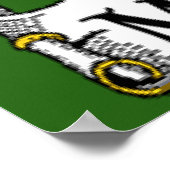 McClure Coat of Arms Irish Flag Print Poster (Ecke)
