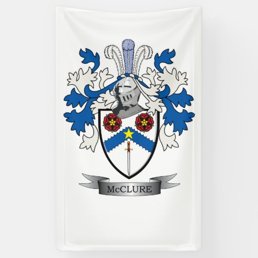 McClure Familienwappen-Wappen Banner (Vertikal)