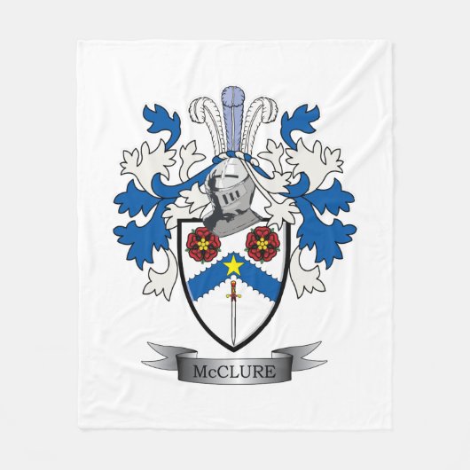 McClure Familienwappen-Wappen Fleecedecke (Vorderseite)