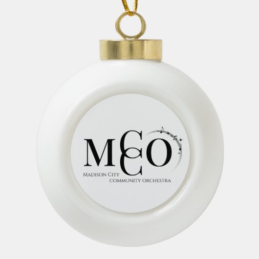 MCCO-Christbaumschmuck Keramik Kugel-Ornament (Vorderseite)