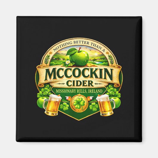 Mccockin Cider Mccain lustiger St. Patrick's Day H Magnet (Vorne)