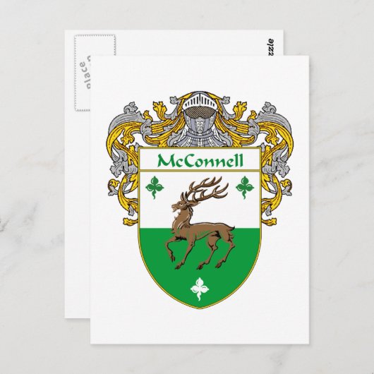 McConnell-Wappen (mantled) Postkarte (Vorne/Hinten)