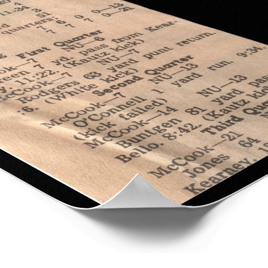 McCook JC gewinnt 1969 21-13 über Nebraska Frosh Poster (Ecke)