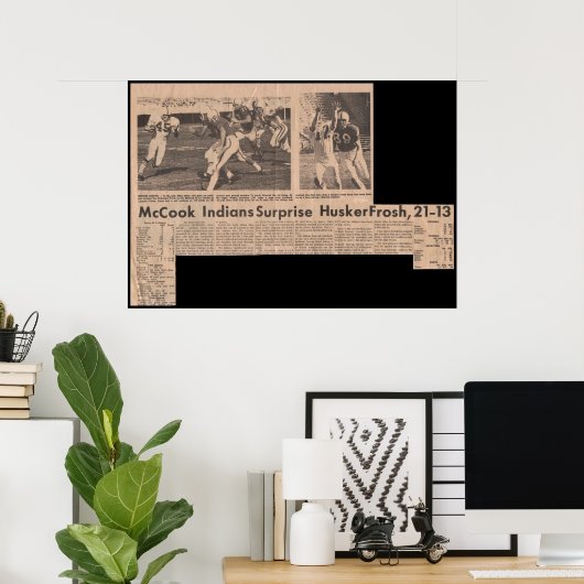 McCook JC gewinnt 1969 21-13 über Nebraska Frosh Poster (Heimbüro)