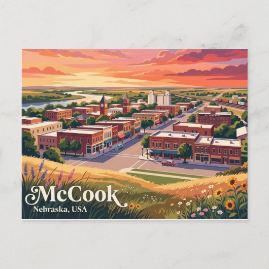 McCook, Nebraska, USA Postkarte (Vorderseite)