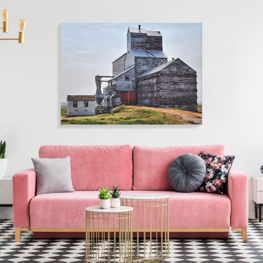 McCord Grain Elevator Stretch Canvas Print Leinwanddruck (Insitu (Wohnzimmer))