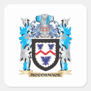Mccormack Wappen - Familienwappen Quadratischer Aufkleber